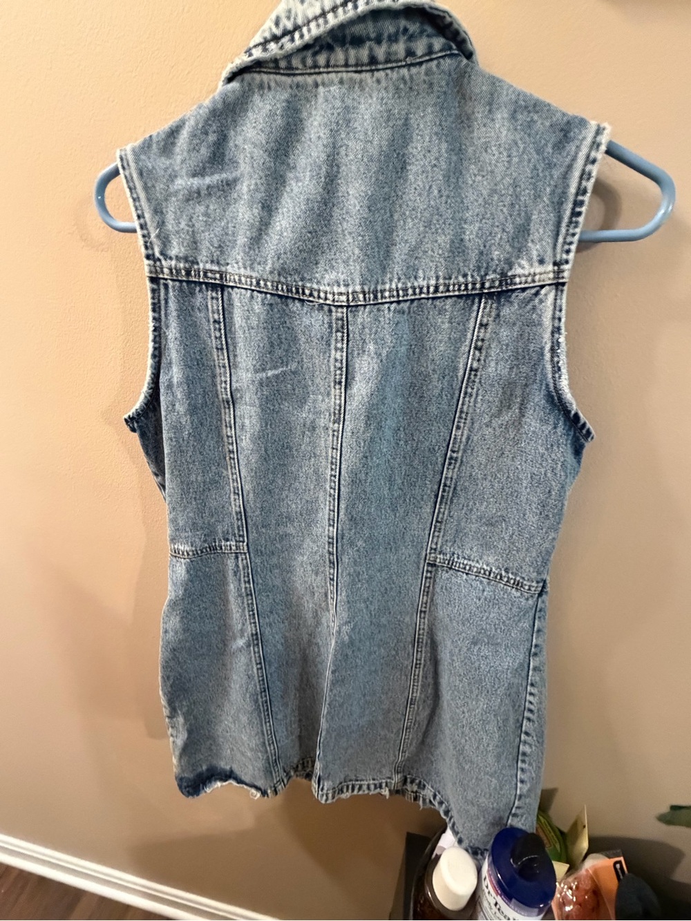Altar’d State Sleeveless Light Wash Denim Zip-Front Dress size XL - Picture 2 of 3